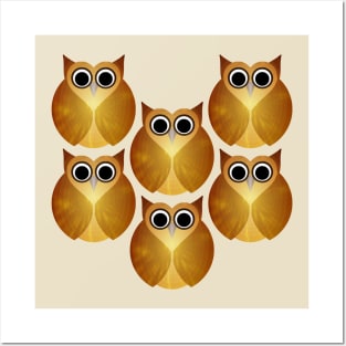 Many Brown Owls! Posters and Art